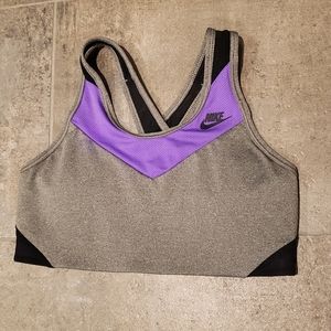 Nike Womens Size S Purple/Gray Wireless Padded DriFit Racerback Sports